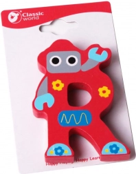 Drewniana litera R CLASSIC WORLD