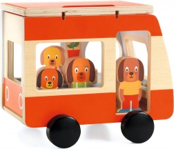 Drewniany multivan z misiami Djeco