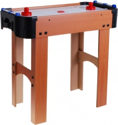 Air hockey dla dzieci, imitacja drewna, z wentylatorem i akcesoriami – Drewno