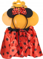 Karnawałowy zestaw myszka w kropki czerwony