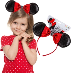 Disney Minnie Mouse opaska z cekinami i kokardą