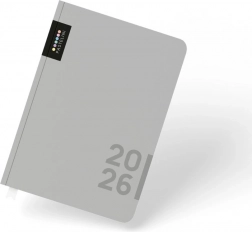 Dzienny terminarz A5 2026 PASTELINI szary