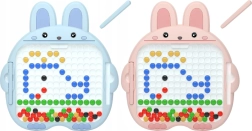 Magnetyczna mozaika króliczek z piórem i szablonami