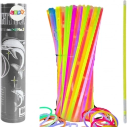 Fluorescencyjne bransoletki 100 szt. - wiele kolorów, świecące w ciemności