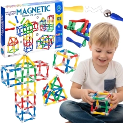 Magnetyczny zestaw konstrukcyjny 3D XXL Woopie, 128 elementów