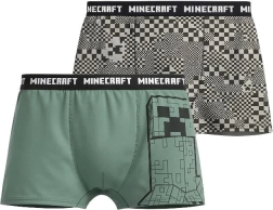Minecraft chłopięce bokserki zielono-szare (duopak 2 szt.)