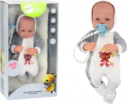 Lalkowa lalka z smoczkiem i akcesoriami 35 cm