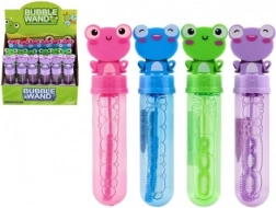 Bublifuk Żaba 13 cm – 4 kolory, dziecięcy bublifuk z uroczą nakrętką