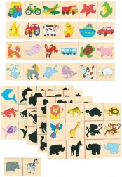 Drewniane puzzle znajdź cień