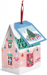 Puzzle GALISON – jazda na łyżwach wokół choinki – 130 elementów