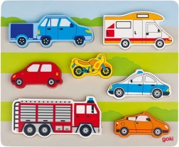 Drewniana układanka – środki transportu Goki