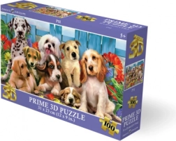 3D puzzle szczenięta 100 elementów 31 × 23 cm