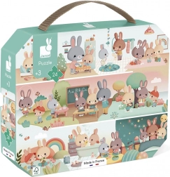 Janod puzzle w walizeczce Mój dzień – 24 elementy