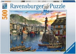 Ravensburger puzzle wschód słońca w porcie – 500 elementów