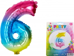 Balonik tęczowy numer 6