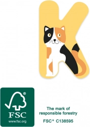 Small foot drewniana litera K