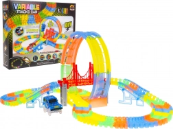 Świecący tor samochodowy - 157 elementów