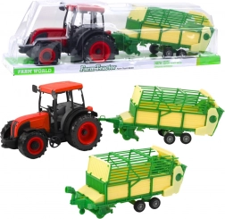 Dziecięcy traktor z przyczepą, czerwony 50 cm