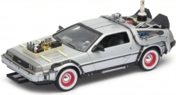 Metalowy model auta DeLorean z filmu Powrót do przyszłości III w skali 1:24