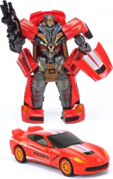 autobot ze światłem i dźwiękiem 20 cm – transformujące auto policyjne