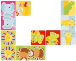 Drewniane domino Safari 28 elementów