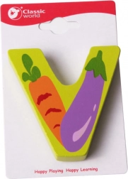 Klasyczna drewniana literka V