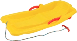Plastowe sanki z hamulcami baby mix karol żółte