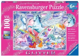 RAVENSBURGER Błyszczące puzzle Końskie marzenia XXL 100 elementów