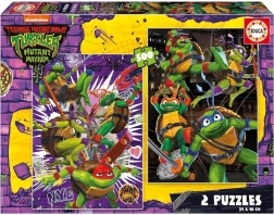 Puzzle Wojownicze Żółwie Ninja 2×500 elementów