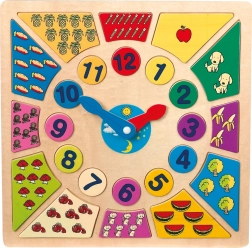 Wkładana układanka drewniana – naucz się zegara small foot