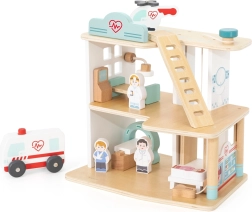 Drewniany szpital Viga Toys z akcesoriami