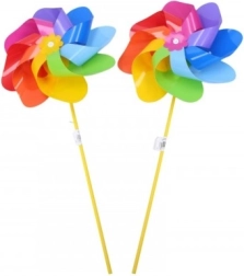 Kolorowy wiatraczek z tęczowymi listkami