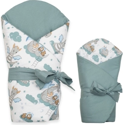 Dwustronny dziecięcy rożek New Baby Smoczek 80 × 80 cm