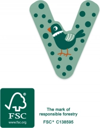 small foot drewniana litera V