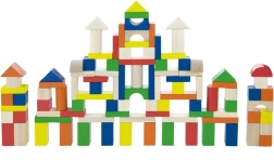 Drewniane klocki w wiaderku 100 szt. BABU