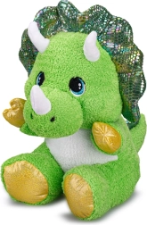 Pluszowy triceratops 37 cm – siedząca przytulanka dla niemowląt