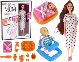 Lalka z długimi włosami i akcesoriami dla dzieci