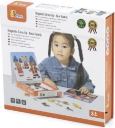 Drewniane magnetyczne ubieranki Viga – niedźwiedzia rodzina