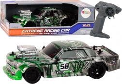 RC auto 1:16 z 2,4G, gumowe koła do driftu – zielone