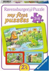 Ravensburger puzzle Zwierzęta w ogrodzie 3x6 elementów