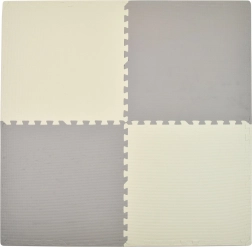 Humbi piankowe puzzle mata kremowo-szara 62 × 62 × 1 cm 4 szt.