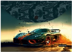 koperta na dokumenty z zatrzaskiem A4 z motywem CAR