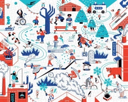 Zimowe puzzle 1000 elementów