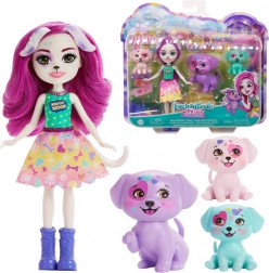 Enchantimals lalka Dessa Dalmatian z uroczą rodzinką dalmatyńczyków