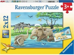 Ravensburger puzzle Młode zwierzęta 2×12 elementów