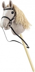 hobby horse na kiju milly mally szary pluszowy konik