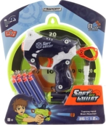 Pistolet na piankowe naboje z tarczą