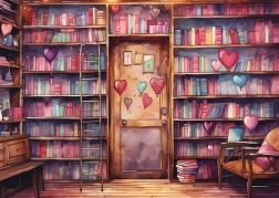 Puzzle romantyczna biblioteka 1000 elementów