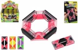 Antystresowa łamigłówka prostokątna z kuleczkami, plastik 4 × 8 cm