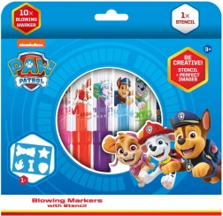 Pisaki dmuchane z szabloną PAW PATROL, 10 szt., pudełko 20 × 19 cm